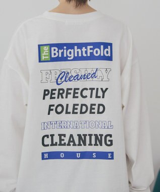 AMERICAN HOLIC カンパニーロゴ風ロングＴシャツ Off White