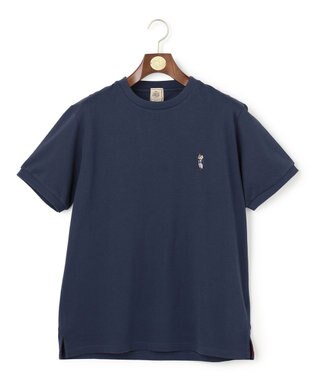 J.PRESS MEN 新デザイン【BULLDOG BOY】カノコレジメン クルーネック Tシャツ ネイビー系