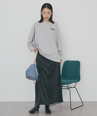 AMERICAN HOLIC カンパニーロゴ風ロングＴシャツ Gray