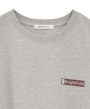 AMERICAN HOLIC カンパニーロゴ風ロングＴシャツ Gray