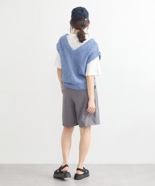 earth music&ecology ファンシーヤーンベスト Blue