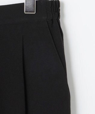 #Newans 【洗える】ジョーゼットテーパードパンツ ブラック系