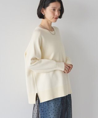 AMERICAN HOLIC バイパチラグランニットプルオーバー Ivory