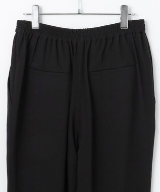 #Newans 【洗える】ジョーゼットテーパードパンツ ブラック系