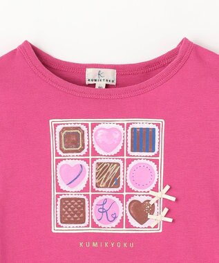 組曲 KIDS 【90-100㎝】チョコレートボックス Tシャツ ラズベリー系