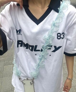 WEGO フリルストラップ サックス