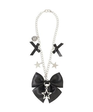 Maison de FLEUR スターリボンバッグチャーム Black