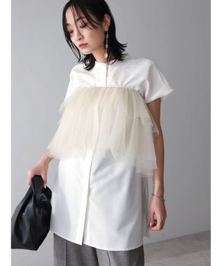 Green Parks マルチｗａｙチュールプリーツベルト Ecru