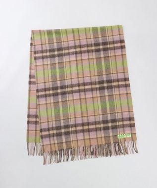 AURORA 【 ANNA SUI（アナ スイ）】ウールチェックストール(WASH)