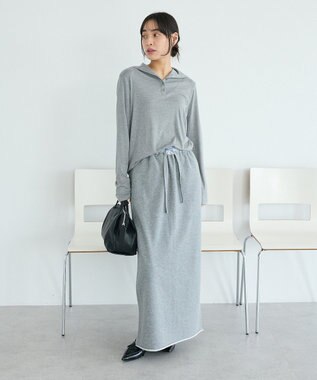 CRAFT STANDARD BOUTIQUE ダブルウェストカットソーロングスカート Gray Mixture