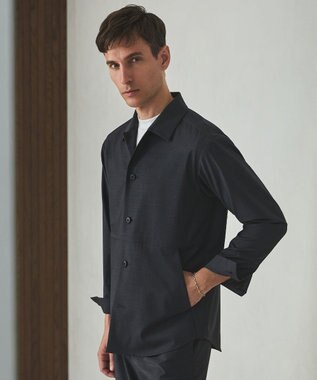 GOTAIRIKU 仕事で着られる綿100%【クルー以上モック未満】カバーネック DRESS Tシャツ(26年モデル) ホワイト系