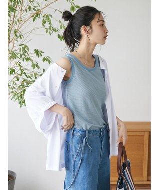 CRAFT STANDARD BOUTIQUE レトロ柄前後２ＷＡＹタンクトップ Blue