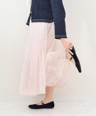 Bridget Birkin 【Bridget Birkin】パールストラップメリージェーンパンプス ブラック雑材