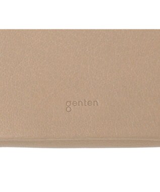 genten ゴートベーシック 二つ折り財布 サンドベージュ