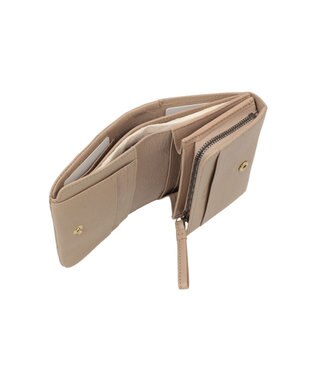 genten ゴートベーシック 二つ折り財布 サンドベージュ