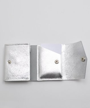 blancle メタリックレザー 三つ折りウォレット SILVER