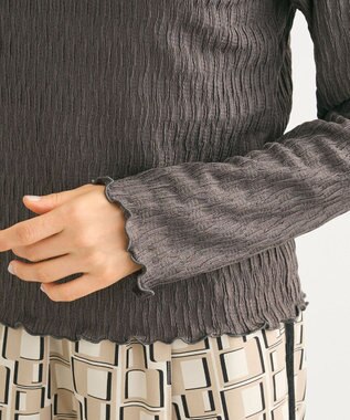 Green Parks ・Ｐｅｔｉｔ　Ｆｌｅｕｒ　ジャカードハイネックロンＴＥ Charcoal Gray