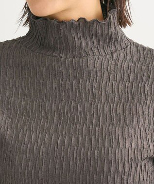 Green Parks ・Ｐｅｔｉｔ　Ｆｌｅｕｒ　ジャカードハイネックロンＴＥ Charcoal Gray
