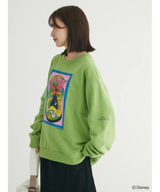 Green Parks ＦＡＮＴＡＳＩＡ／ポスタープリント裏毛プルオーバー Green