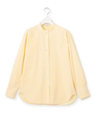 23区 【Oggi4月号掲載/洗える】CANCLINI バンドカラー シャツ レモンイエローストライプ
