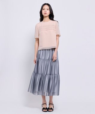 TOCCA CRYSTAL SHEER スカート グレー系