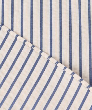 J.PRESS MEN 【KING SIZE】【クールマックス】サッカー マルチストライプ バンドカラーシャツ ベージュ系1