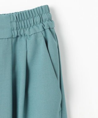 ANY 【ウエストゴム】イージーケアライトストレッチワイドパンツ ブルー