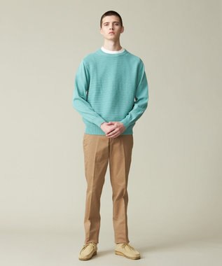 J.PRESS MEN ドライコットン シャドーボーダーニット ライトグリーン系