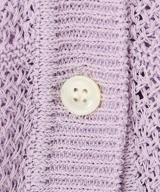 J.PRESS LADIES L 【洗える】PATTERN MESH ドルマンスリーブ カーディガン ラベンダー系