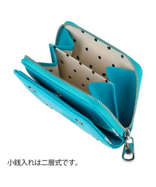 tsumori chisato CARRY スター ラウンドファスナー2つ折り財布 ブルー