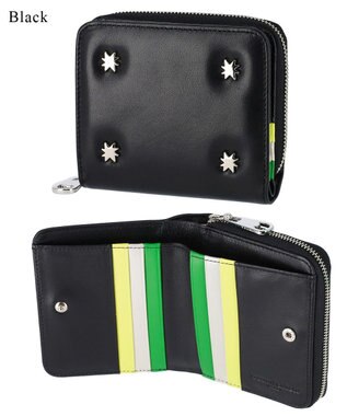 tsumori chisato CARRY スター ラウンドファスナー2つ折り財布 ブラック