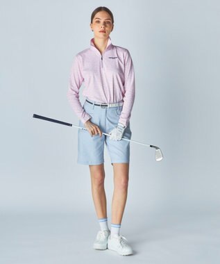 FILA GOLF／marie claire 【marie claire SPORT】 ハーフZIP長袖シャツ ラベンダー