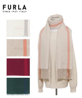 MOONBAT FURLA(フルラ）ウール100％ オンブレー カラーブロック ストール