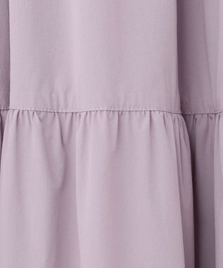 UNFILO 【撥水/UVケア/接触冷感】シャカ楽ストレッチ ティアードスカート ライラック系