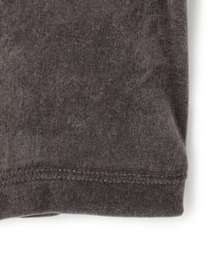 ICB L 【洗える】フロッキーベロア プルオーバー チャコール系