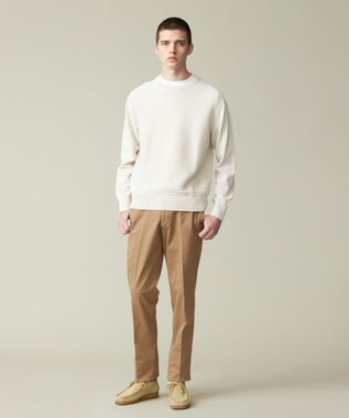 J.PRESS MEN ドライコットン シャドーボーダーニット ライトグレー系