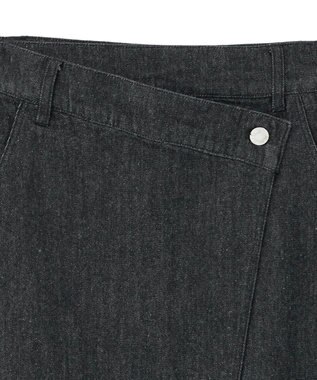 CRAFT STANDARD BOUTIQUE ラップ風デニムスカート Black