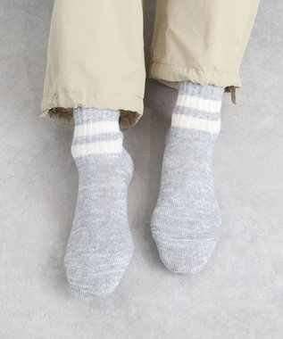 WHITE MAILS 【UNISEX】PAPER STRIPE SHORT ソックス