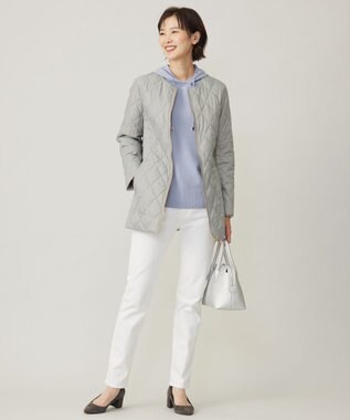 J.PRESS LADIES 【洗える】スパンライクナイロンタッサー ステンカラー コート キャメル系