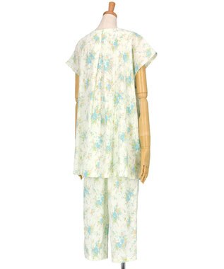 Wing パジャマ 3分袖 半袖 8分丈 綿100%(本体) 楊柳素材 夏 レディース EP8078 ウイング／ワコール クリーム