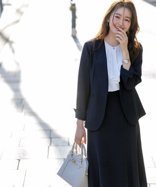 ANY SIS S 【UVカット・接触冷感・吸水速乾】スマートビューティストレッチ ノーカラージャケット ネイビー