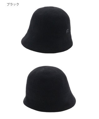 MOONBAT FURLA(フルラ) バスク つば裏ラインクロッシェハット 日本製 ブラック