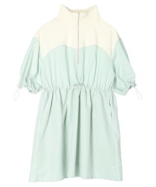 earth music&ecology ハーフＺＩＰミニワンピース Light Green