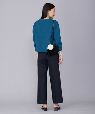 ICB 【洗える】リリヤーンバルキー Vネックニット ターコイズ系