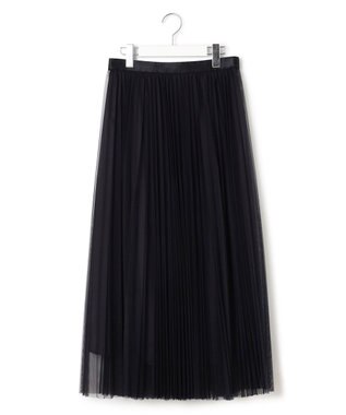 23区 【洗える】チュール プリーツ スカート ネイビー系