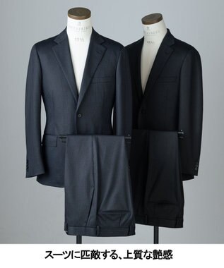 GOTAIRIKU 新柄/セットアップ対応【洗える/ストレッチ/シワになりにくい】ウォッシャブルジャージー セットアップジャケット_柄（25年モデル） ブラック×無地柄