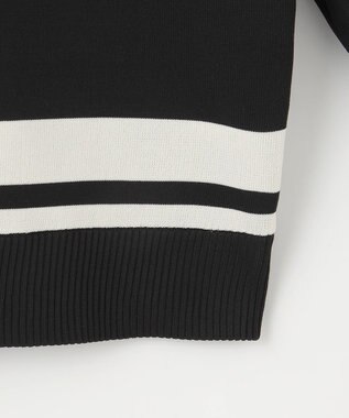 23区GOLF 【MEN】【ウォッシャブル】グラフィックダブルジャガードニット ブラック系