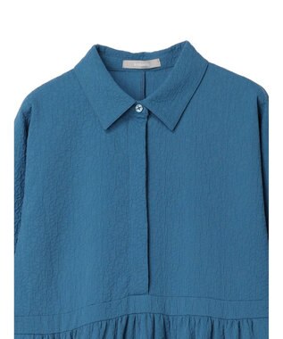 Green Parks armonia. ジャガードシャツワンピース Blue