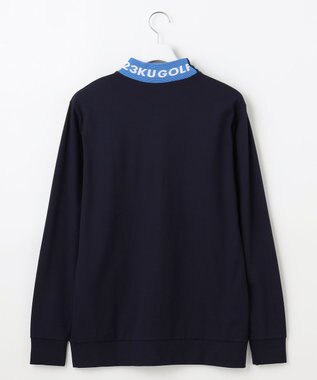23区GOLF 【MEN】【吸水速乾/UVカット】スポーティ モックネックシャツ ネイビー系