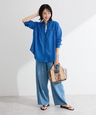 Green Parks 長袖ボイルシャツ Blue